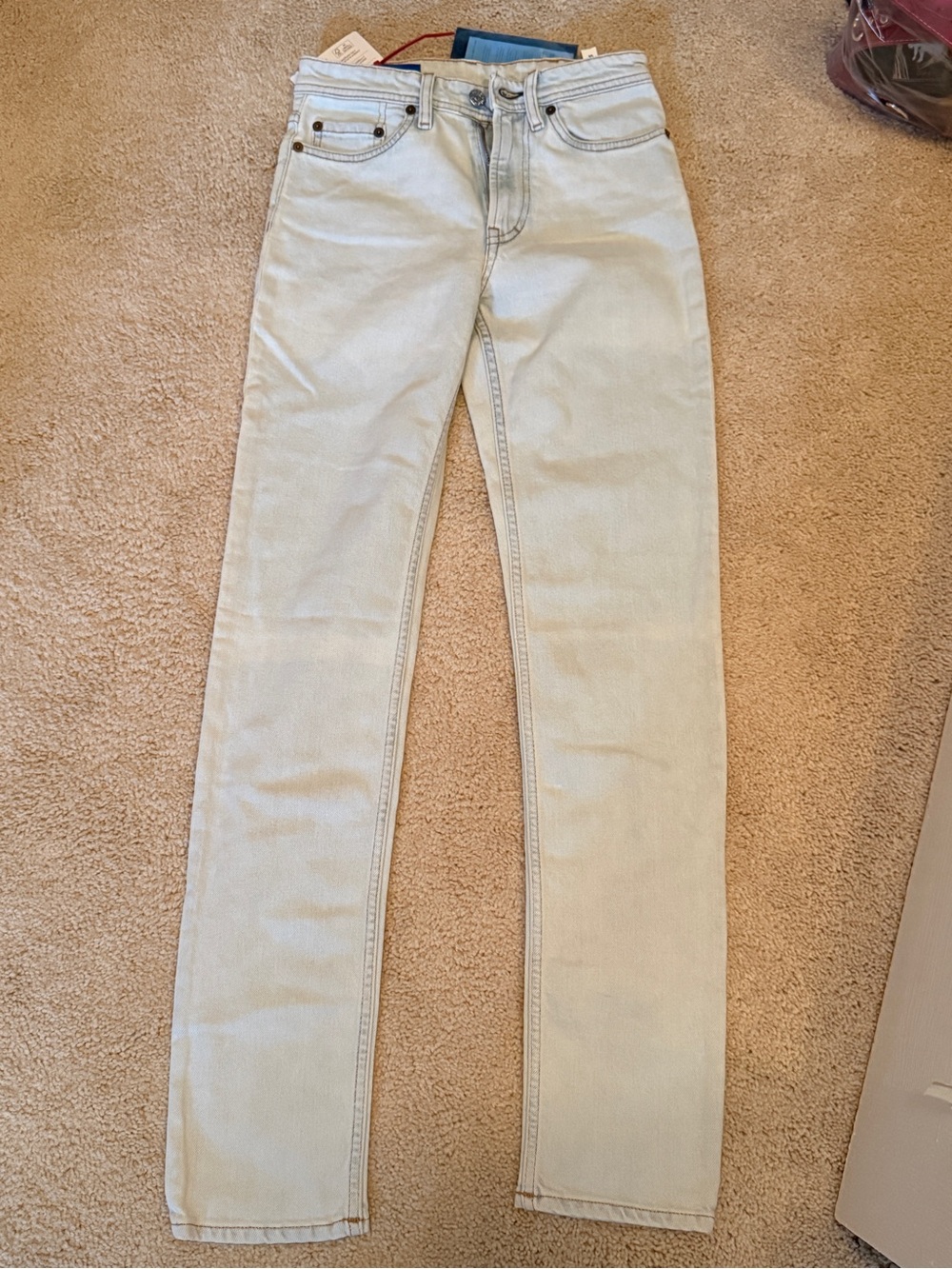 Acne Skinny Jeans in Light Beige
